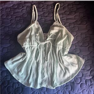 RSQ Mint Green Cami with Lace Detail